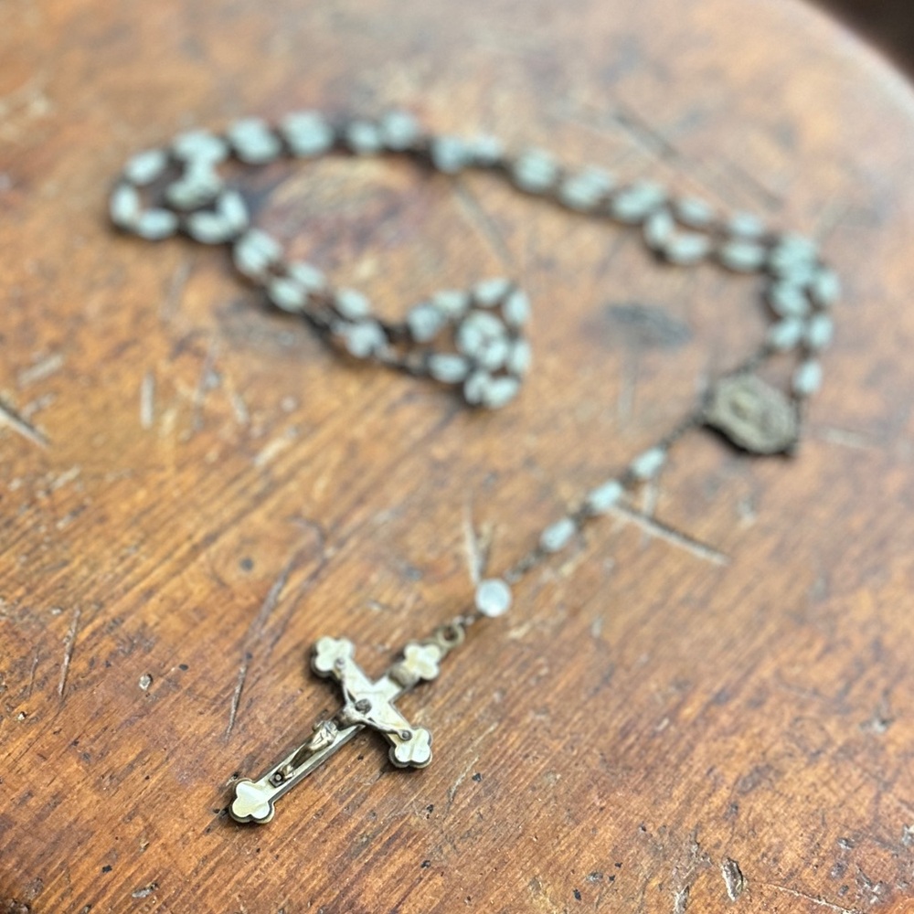 Antique Glass Bead Rosary from Saint Josephs Oratory in Montreal